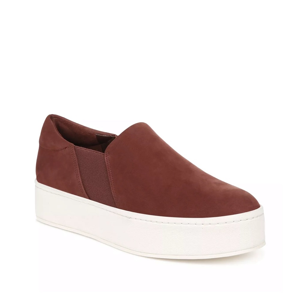 Vince Women’s Warren Slip On Loafer Platform Sneaker in Oxblood (Maroon Color)